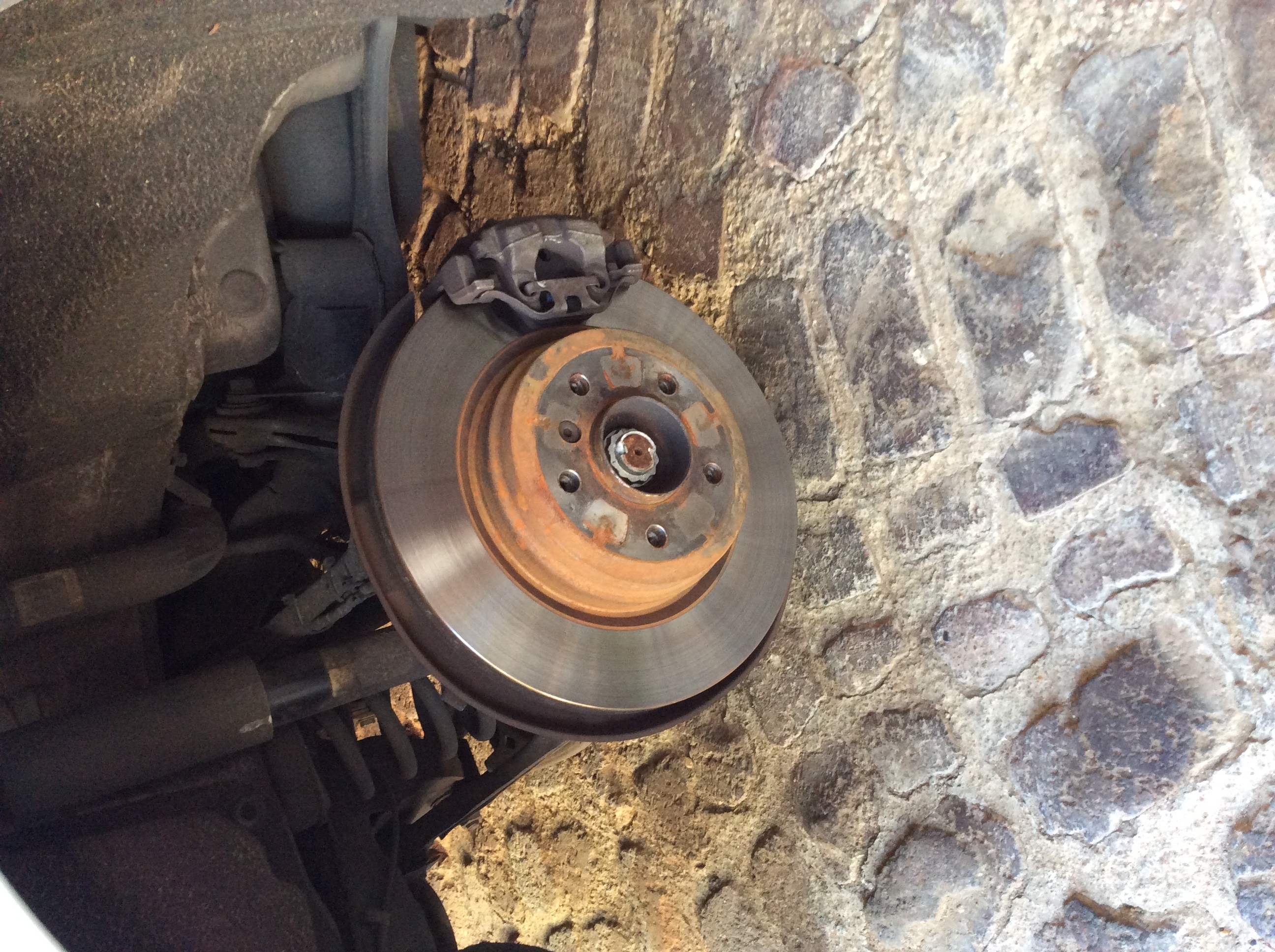 Rust on brake discs